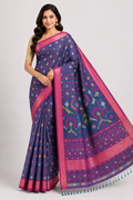 Premium Pochampally Ikkat Silk Saree| Purple