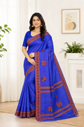 Premium Cotton Kota Saree| Blue