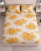 Priya| Budget Cotton Queen Sheet Set (6ft x 7ft)|White