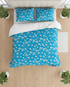 Medium| Pure Cotton Double Sheet Set (5ft x 7ft) + 2 Pillow Covers |Blue