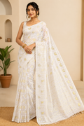 Premium Dhakai Jamdani Saree| White