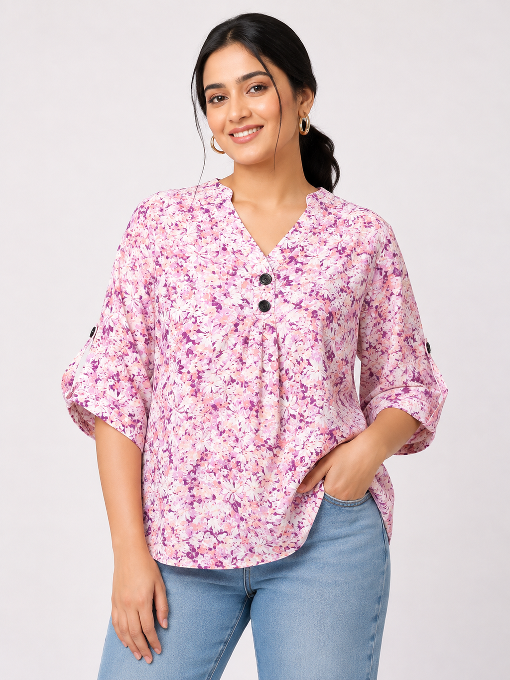 Free Size| Size Ladies Premium Top| Purple ( Best fit L/XL/XXL)