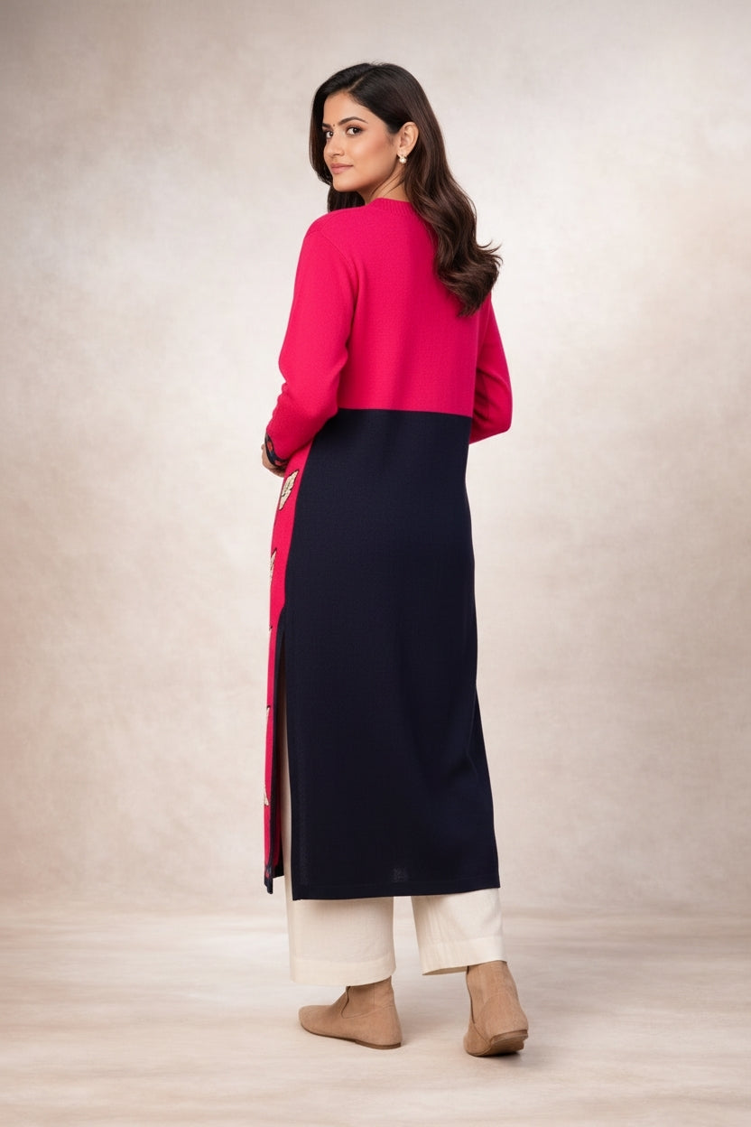 XXL | Premium Woolen Kurti| Black