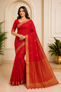 South Cotton Silk Saree| Red