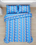 Medium| Pure Cotton Double Sheet Set (5ft x 7ft) + 2 Pillow Covers |Blue