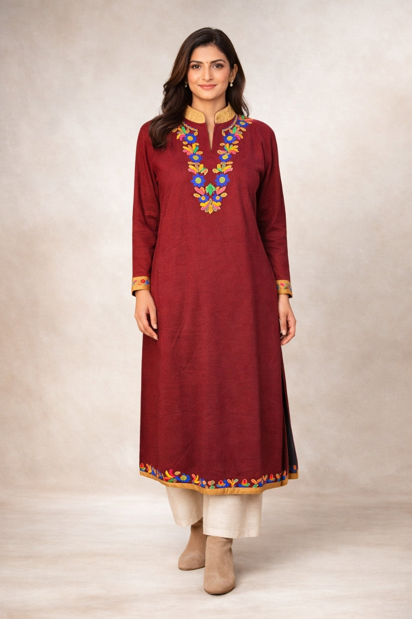 Free Size| Premium Woolen Kurti| Black
