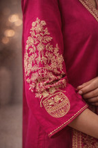 L SIZE| Premium Silk 3 Pieces Stitched Kurti/Salwar Suit| Rani