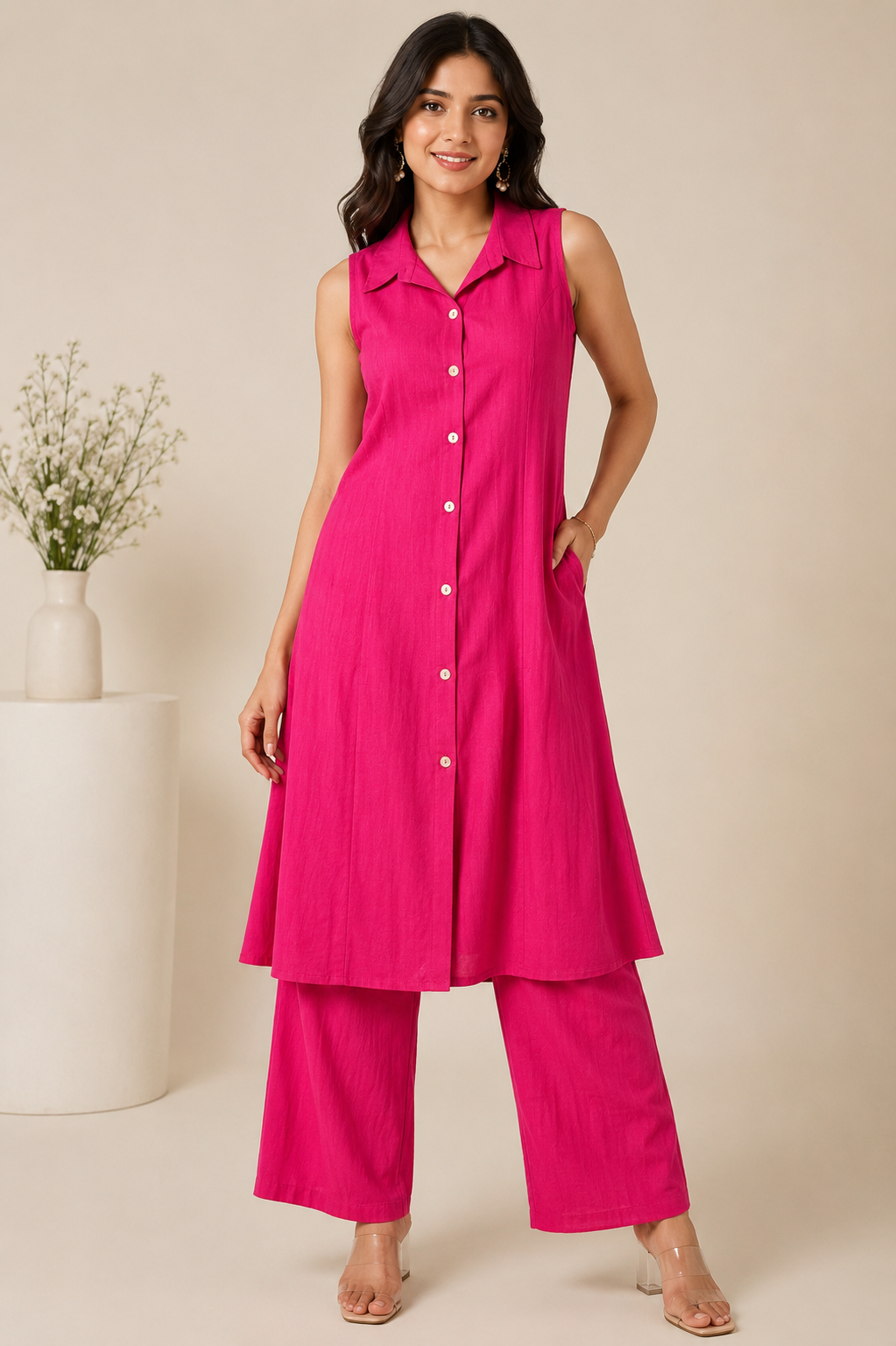 L Size| Premium Vatican Silk Co Ord Set| Rani