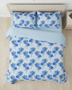 Medium| Pure Cotton Double Sheet Set (5ft x 7ft) + 2 Pillow Covers | Blue