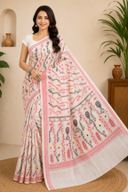 Premium Dhakai Jamdani Saree| White