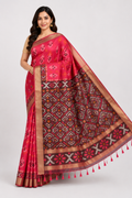 Premium Pochampally Ikkat Silk Saree| Red