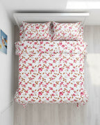 Medium| Pure Cotton Double Sheet Set (5ft x 7ft) + 2 Pillow Covers | White