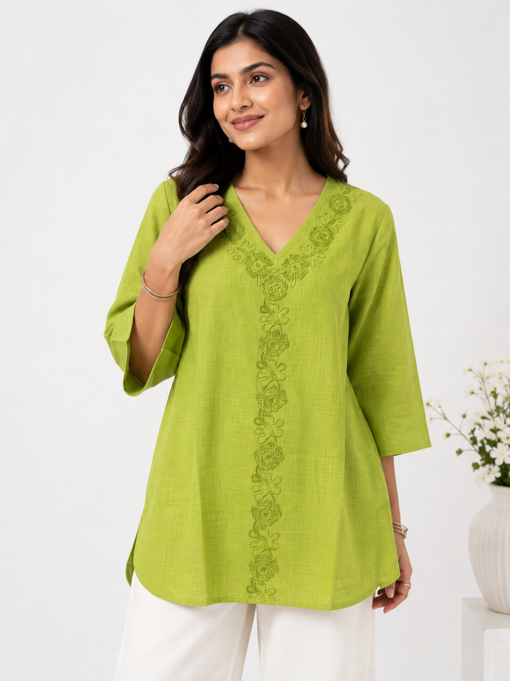 Plus Size| Ladies Premium Top| Green (Best fit 2XL/3XL/ 4XL)