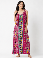 Pure Cotton Sleeveless knot round Cut Nighty | Rani