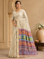 Premium Beige Silk Saree| Beige