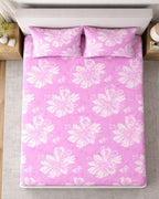 Sunflower (7x9ft)| Pure Cotton King Bedsheet - Pink