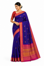 Premium Silk Paithani Saree| Blue