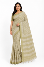 Replica Budget Tassar Silk Saree | Beige