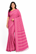 Replica Budget Tassar Silk Saree | pink