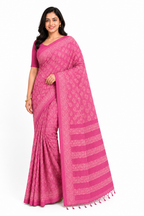 Replica Budget Tassar Silk Saree | pink