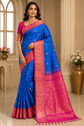 Premium Katan Bangalore Silk Saree| Blue