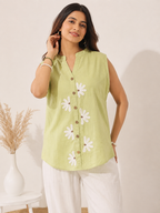 Free Size| Size Ladies Premium Top| Green ( Best fit L/XL/XXL)