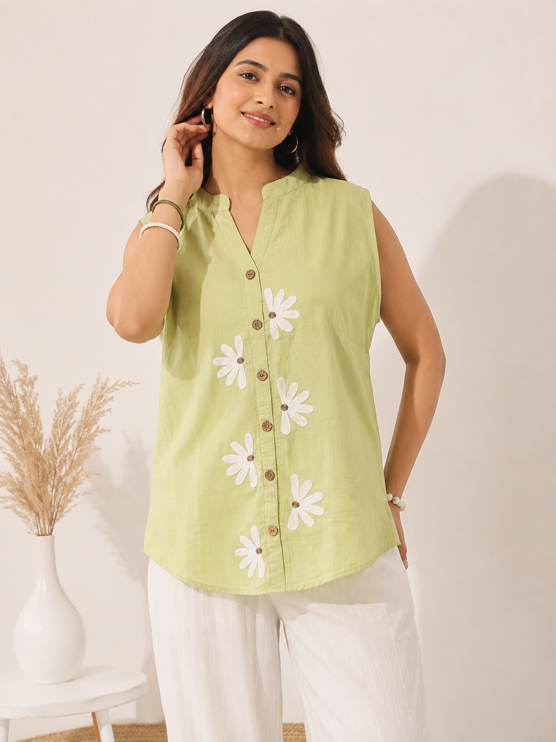 Free Size| Size Ladies Premium Top| Green ( Best fit L/XL/XXL)