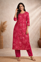 3XL SIZE| Vatican Silk 2 Pieces Printed Designer Kurti/Salwar Suit| Rani