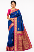 Pure Madurai Silk Saree With Silkmark | Blue