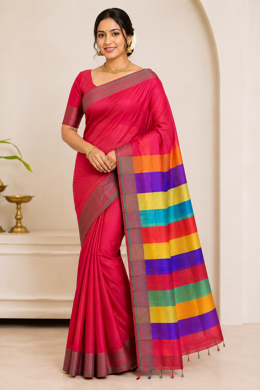 Pure 3d Katan Silk With Silkmark | Red