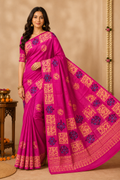 Printed Pure Katan Silk With Silkmark | Rani