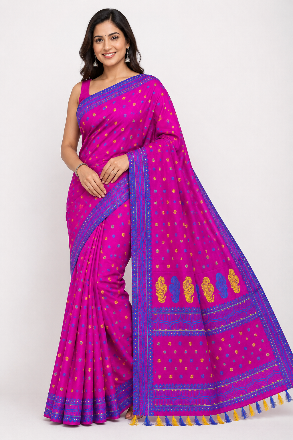 Premium Stitch Work Assam Silk Saree| Rani