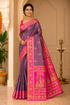 Premium Sawrnachuri Silk Saree| Purple