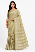 Replica Budget Tassar Silk Saree | Beige