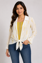 Free Size| Size Ladies Premium Top| Yellow ( Best fit M/ L)