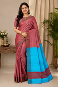Pure Ghicha Plain Silk Saree With Silkmark | Maroon