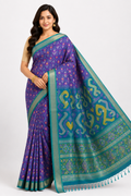 Premium Pochampally Ikkat Silk Saree| Purple
