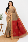 Pure Tassar Silk Saree With Silkmark | Red