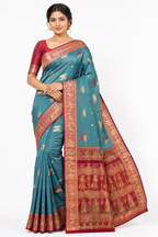 Pure Madurai Silk Saree With Silkmark | Blue