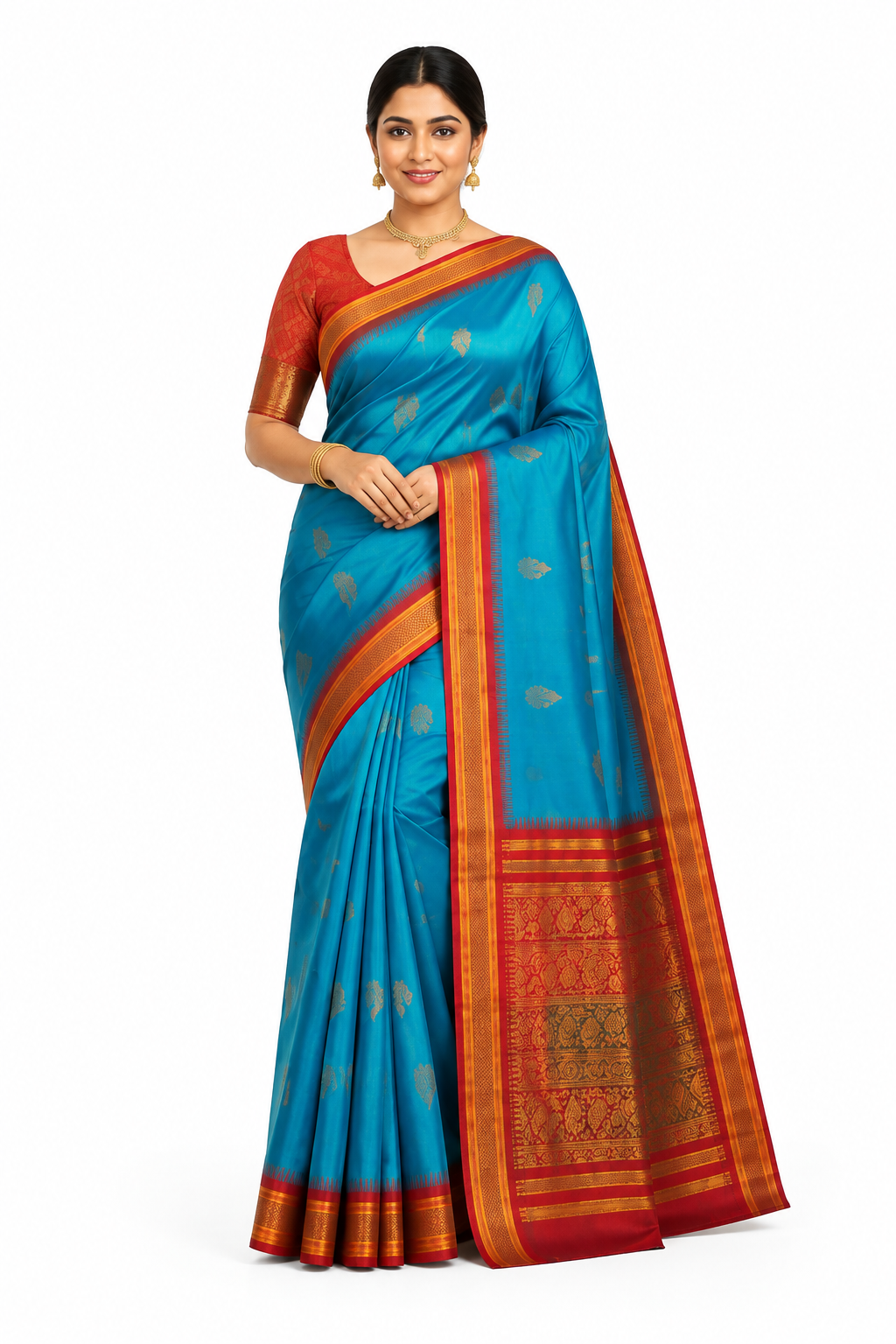 Premium Silk Paithani Saree| Blue