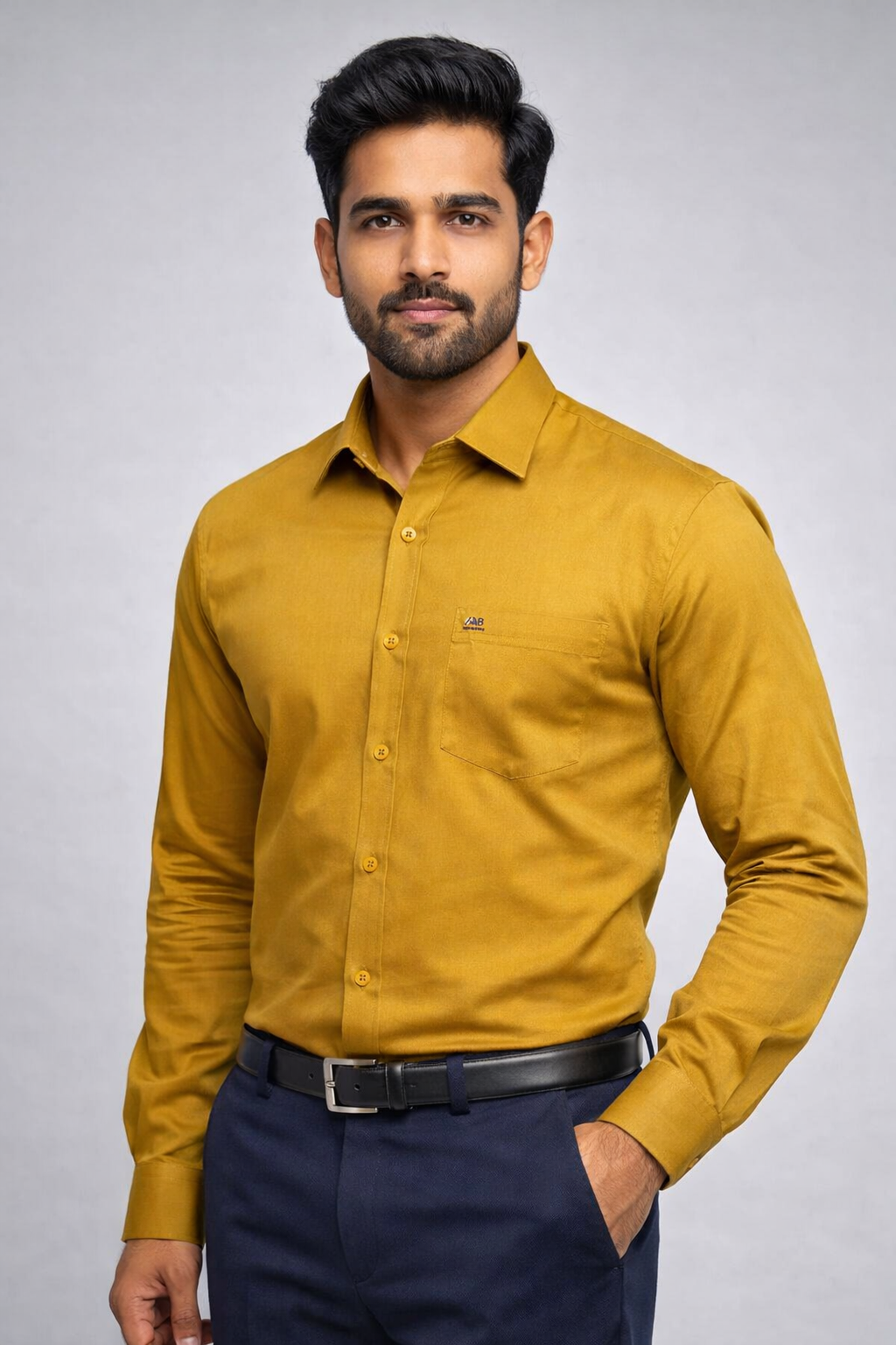 XL Size| Men Plain Shirt Full Sleve| Golden
