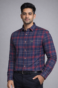 XL Size| Men Check Shirt Full Sleve| Blue