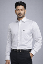 XXL Size| Men Plain Shirt Full |White