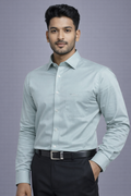 XXL Size| Men Plain Shirt Full Sleve| Teal Blue