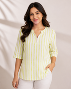 Plus Size| Ladies Premium Top| Yellow (Best fit 2XL/3XL/ 4XL)