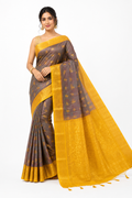 Pure Kanjivaram Silk Saree With Silkmark | Brown