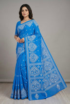 Pure Gujrati Fore Silk Saree With Silkmark | Blue
