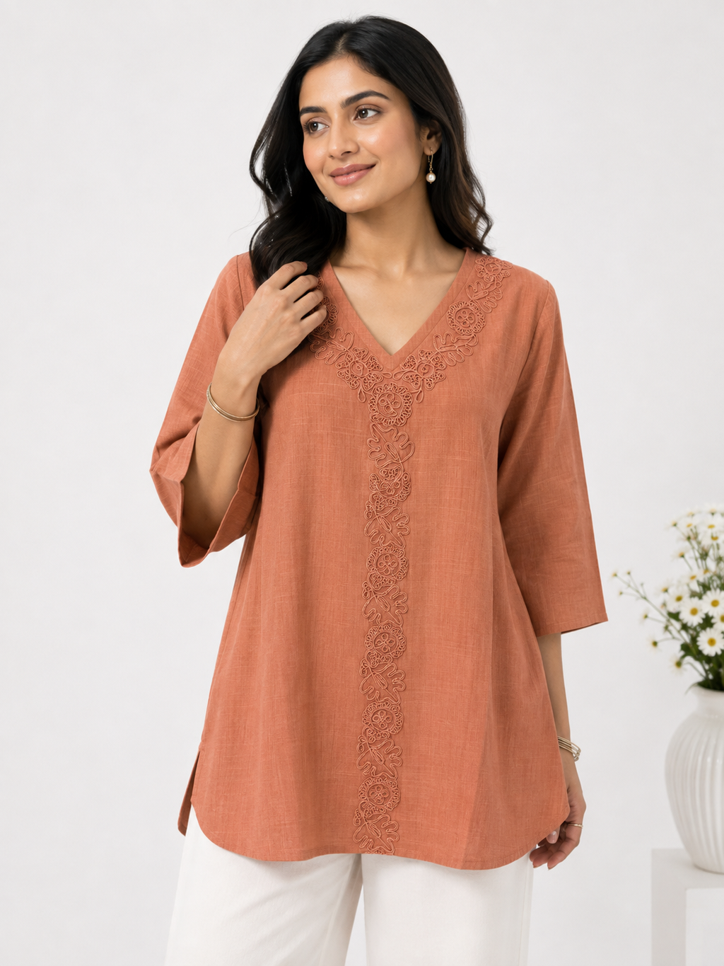Plus Size| Ladies Premium Top| Rust (Best fit 2XL/3XL/ 4XL)
