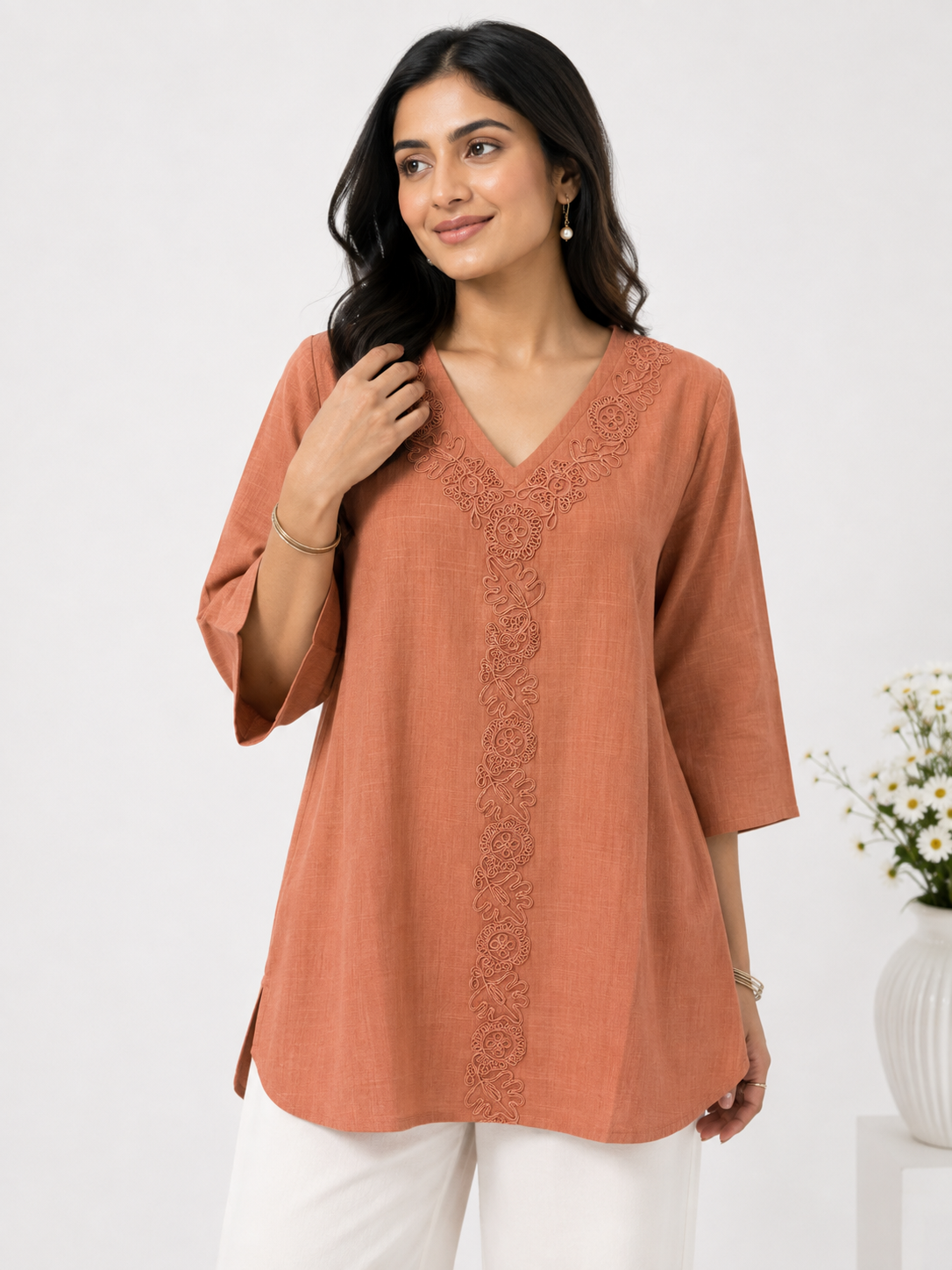 Plus Size| Ladies Premium Top| Rust (Best fit 2XL/3XL/ 4XL)