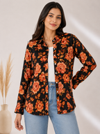 Free Size| Size Ladies Premium Shirt Top With Winner | Floral ( Best fit L/XL)